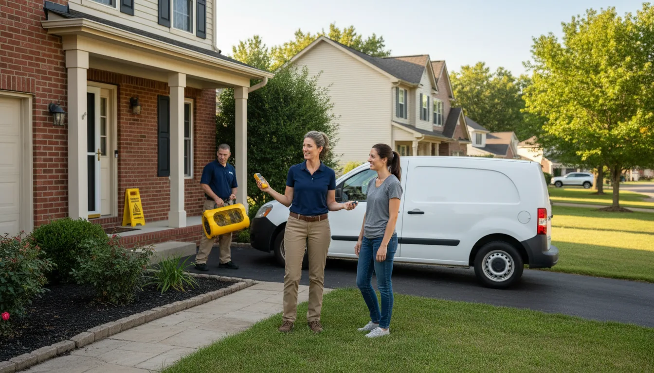 Residential water damage restoration in Warr Acres, OK